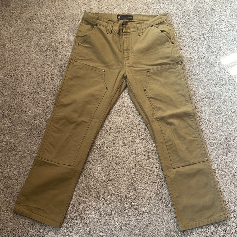 AmericaWare double-knee canvas work pants. 36x32